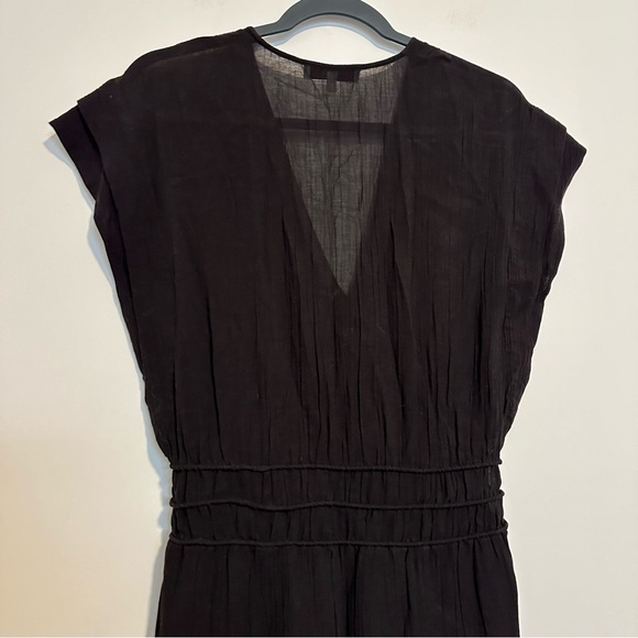 IRO PARIS Foroura black Gauze Asymmetrical Tiered Hi-Lo dress - Picture 6 of 10